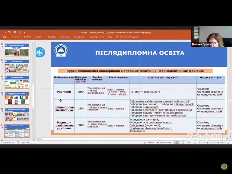 Участь в проєкті «ПРОФЕСІЙНА ШКОЛА ФАРМАЦЕВТА»