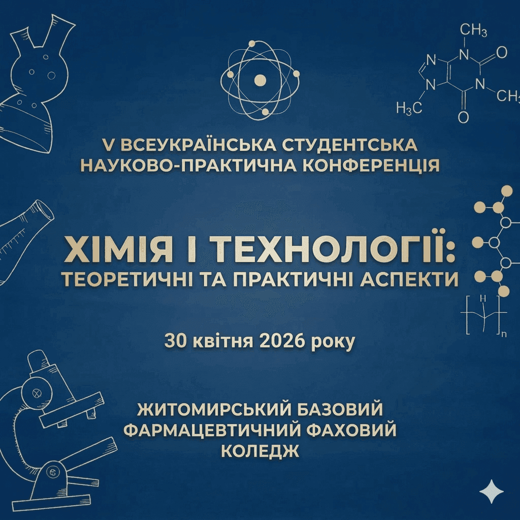 V Всеукраїнська студентська науково-практична конференція «Хімія і технології:  теоретичні та практичні аспекти»